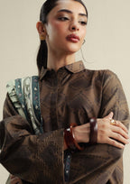 3 Piece Stitched Printed Lawn Suit - Ready To Wear