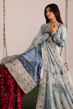 3 Piece Stitched Lawn Suit - Ready To Wear