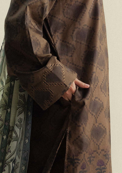 3 Piece Stitched Printed Lawn Suit - Ready To Wear