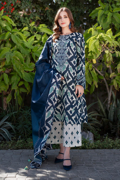 03-Piece Printed Lawn Suit - Ready To Wear