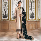 3 Piece Stitched Velvet Suit - Ready To Wear