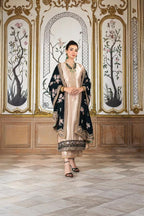 3 Piece Stitched Velvet Suit - Ready To Wear