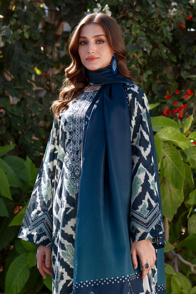 03-Piece Lawn Suit With Embroidery - Ready To Wear