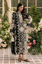 3 Piece Stitched Embroidered Lawn Suit - Ready To Wear