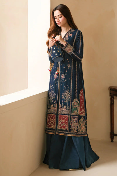 3 Piece Stitched Velvet Embroidery Suit - Ready To Wear