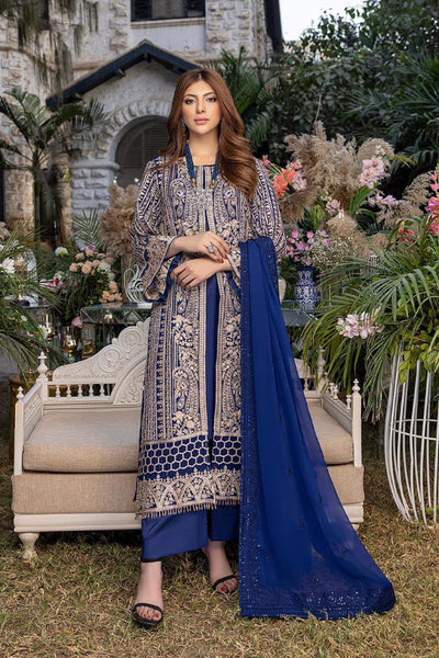 3 Piece Stitched Lawn Suit - Ready To Wear