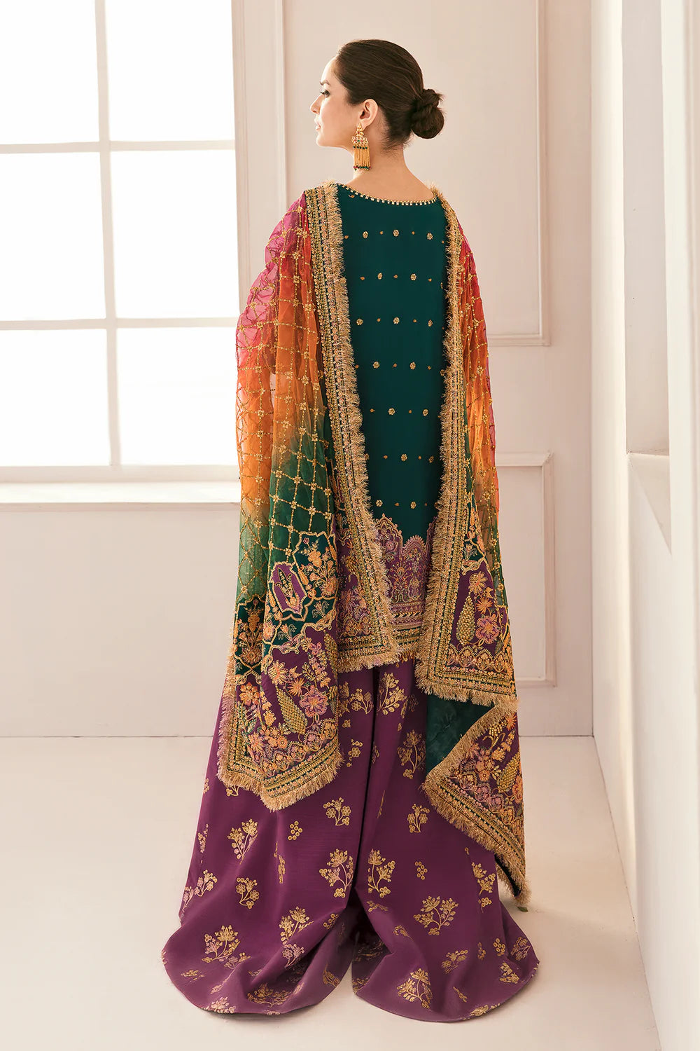 03-Piece Chiffon Suit With Heavy Embroidery - Ready To Work
