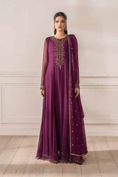 3 Piece Stitched Chiffon Suit - Ready To Wear