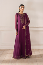 3 Piece Stitched Chiffon Suit - Ready To Wear