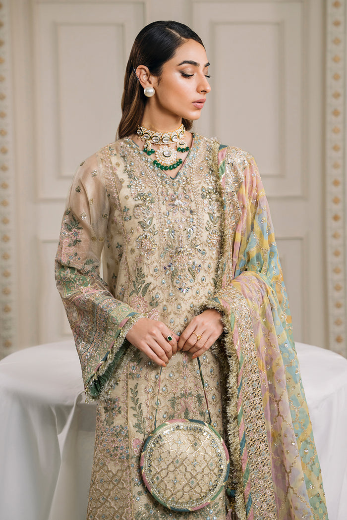 3 Piece Stitched Luxury Embroidered Suit - Ready To Wear