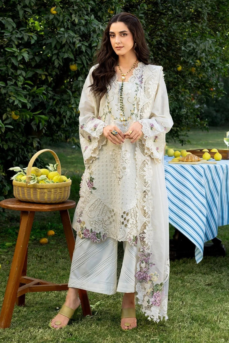 Cream Spring - Embroidered Lawn Suit | Ready To Wear  The Suit Boutique