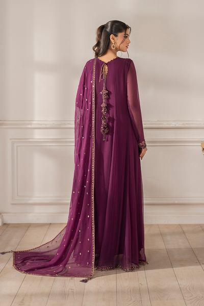 3 Piece Stitched Chiffon Suit - Ready To Wear