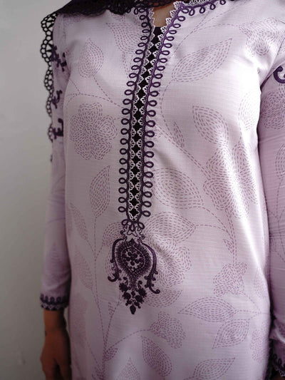 3 Piece Stitched Printed Lawn Suit - Ready To Wear