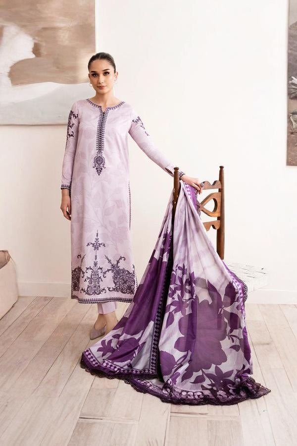 3 Piece Stitched Printed Lawn Suit - Ready To Wear