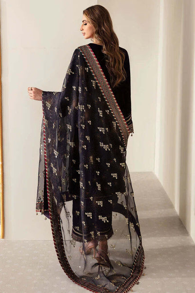 3 Piece Stitched Velvet Suit - Ready To Wear