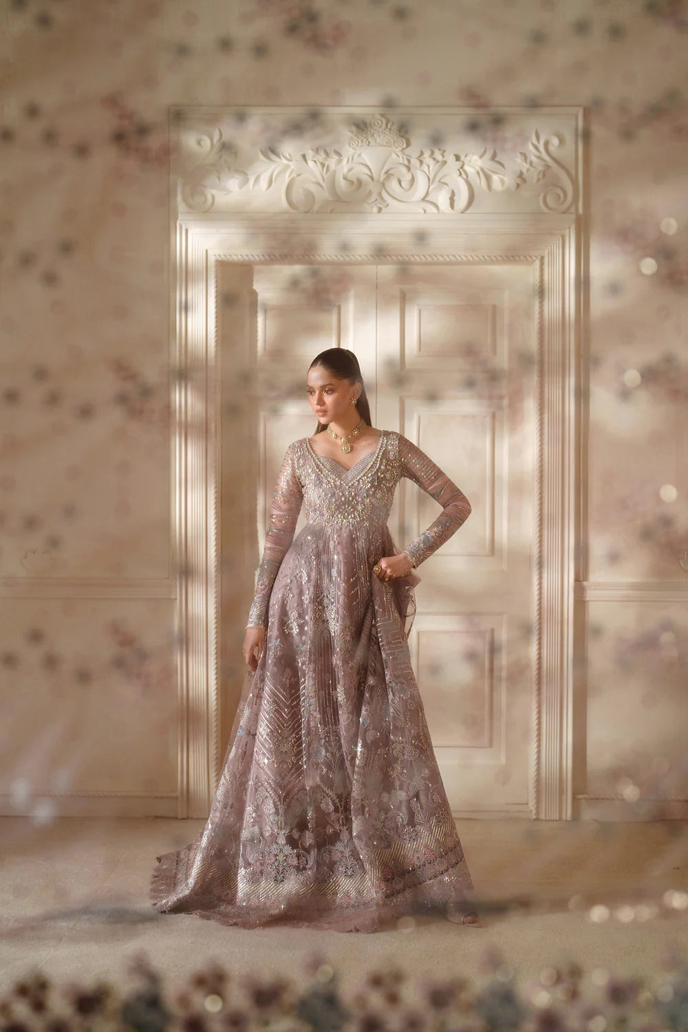 03-Piece Chiffon Suit With Heavy Embroidery - Ready To Wear