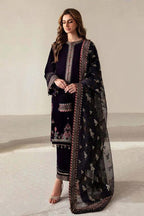 3 Piece Stitched Velvet Suit - Ready To Wear