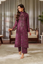 03-Piece Printed Lawn Suit With Embroidered - Ready To Wear