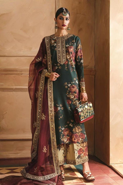 3 Piece Stitched Lawn Suit - Ready To Wear