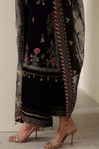 3 Piece Stitched Velvet Suit - Ready To Wear