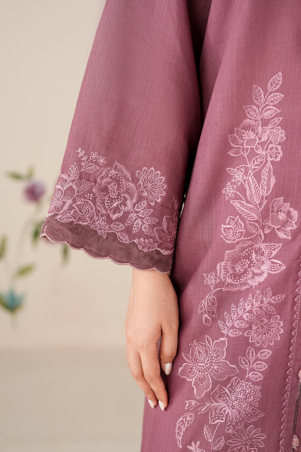 3 Piece Stitched Embroidery Khaddar Suit - Ready To Wear