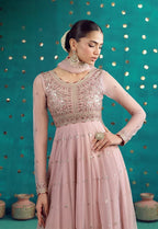 The Dusty Rose: Chiffon Anarkali Gown | Ready To Wear