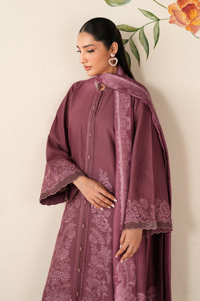 3 Piece Stitched Embroidery Khaddar Suit - Ready To Wear