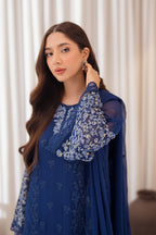 3 Piece Stitched Chiffon Suit - Ready To Wear