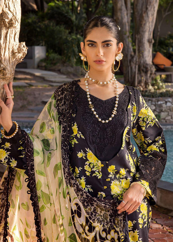 3 Piece Stitched Printed Lawn Suit - Ready To Wear