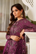 03-Piece Printed Lawn Suit With Embroidered - Ready To Wear