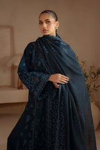 3 Piece Stitched Cotton Fabric Suit - Ready To Wear