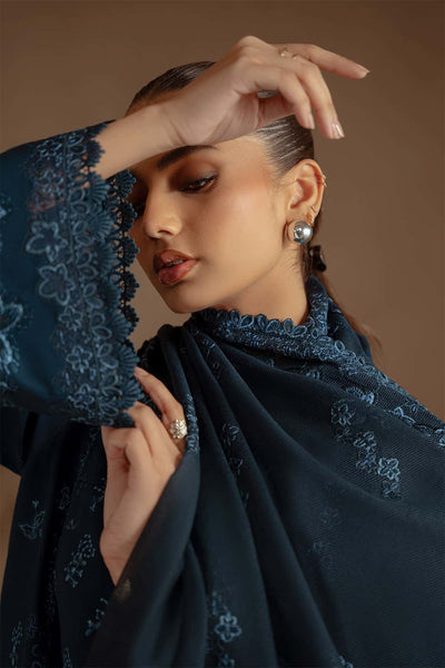 3 Piece Stitched Cotton Fabric Suit - Ready To Wear