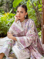 3 Piece Stitched Lawn Suit - Ready To Wear