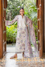 3 Piece Stitched Lawn Suit - Ready To Wear