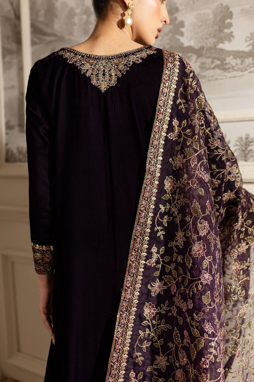 3 Piece Stitched Velvet Bridal Suit - Ready To Wear