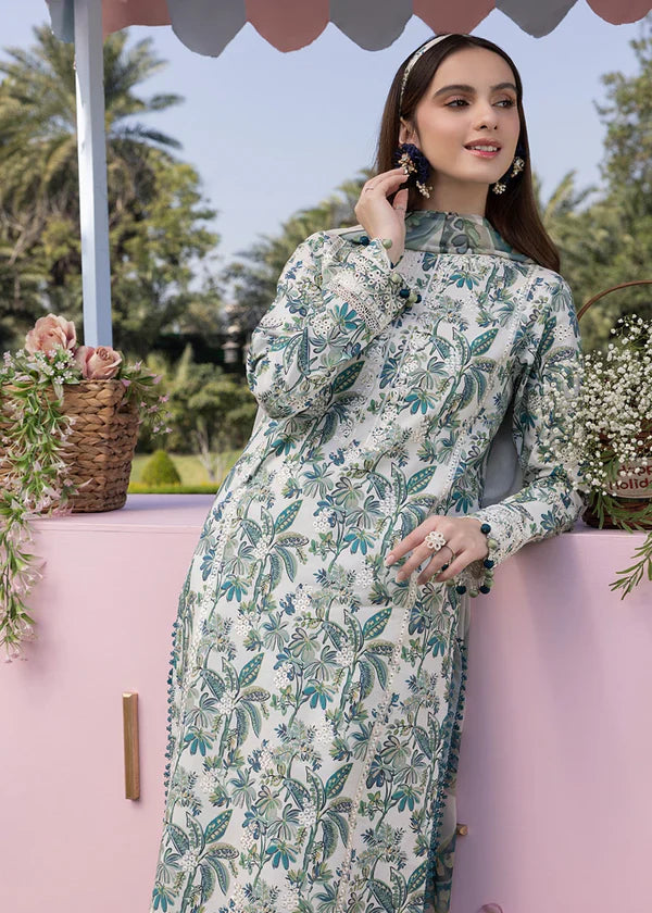 03-Piece Printed Lawn With Chikankari Embroidery Suit - Ready To Wear