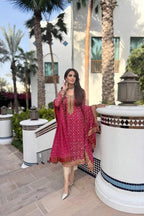 3 Piece Stitched Chiffon Suit - Ready To Wear