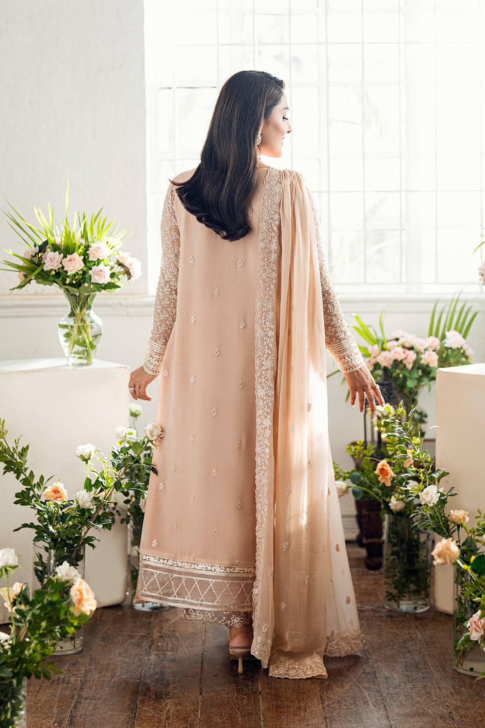 3 Piece Stitched Embroidery Chiffon Suit - Ready To Wear