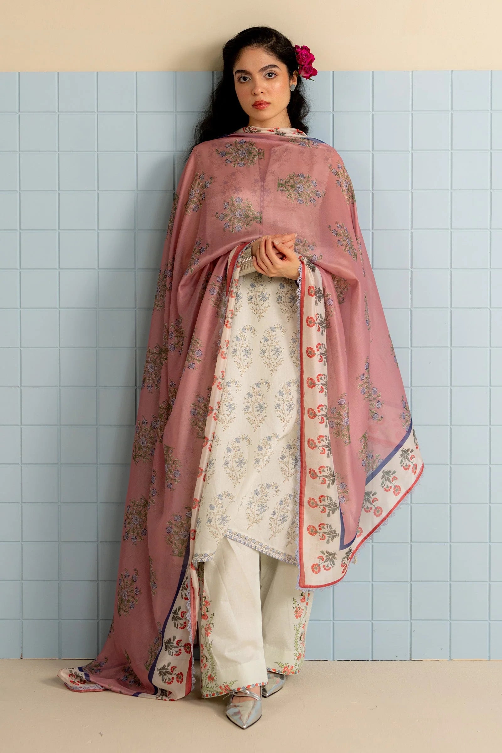 3 Piece Stitched Designer Suit - Ready To Wear