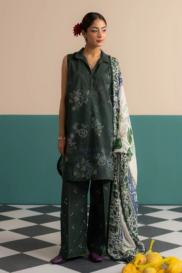 3 Piece Stitched Designer Suit - Ready To Wear
