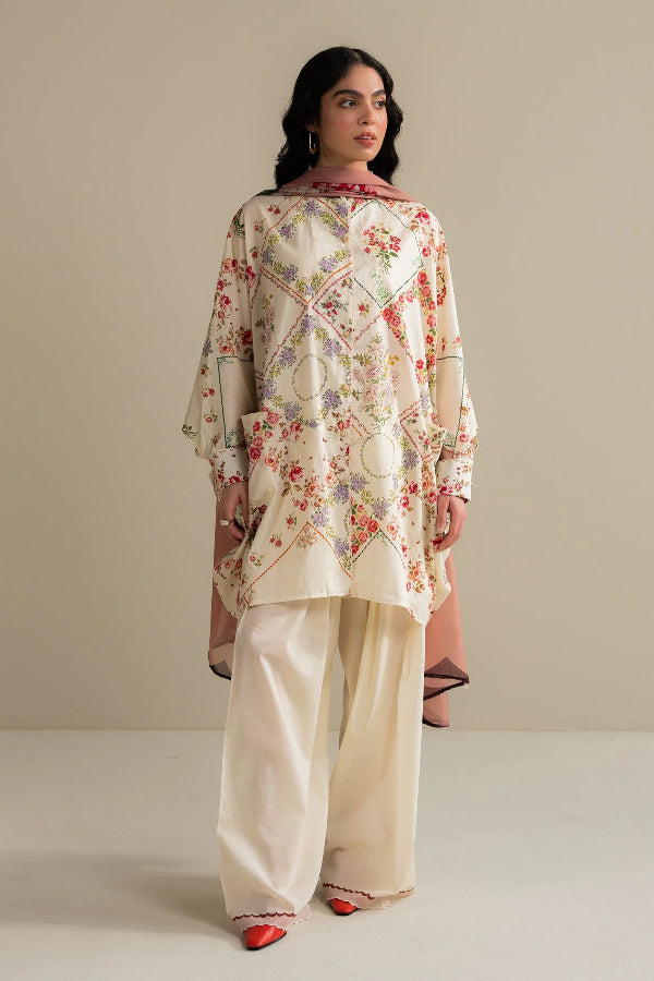 3 Piece Stitched Designer Suit - Ready To Wear