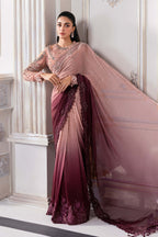 Stitched Embroidered Chiffon Saare - Ready To Wear