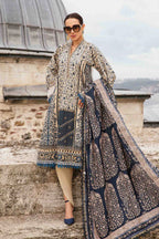 03-Piece Printed Lawn With Chikankari Embroidery Suit - Ready To Wear