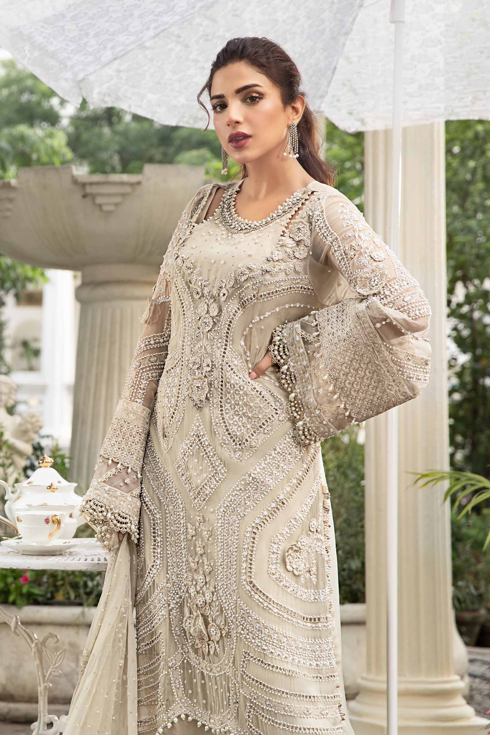 3 Piece Stitched Embroidered Chiffon Suit - Ready To Wear