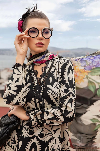 03-Piece Printed lawn With Chiffon Dupatta Suit - Ready To Wear