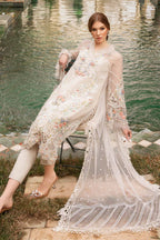3 Piece Stitched Embroidered Organza Suit - Ready To Wear