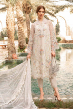 3 Piece Stitched Embroidered Organza Suit - Ready To Wear