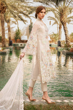 3 Piece Stitched Embroidered Organza Suit - Ready To Wear