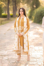 3 Piece Stitched Dhanak Suit - Ready To Wear