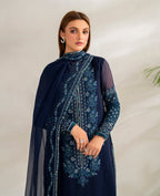 3 Piece Stitched Chiffon Suit - Ready To Wear